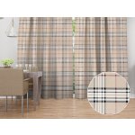 Biante Bavlněný závěs Sandra SA-548 Černo-červeno-bílé káro na béžovém 130x220 cm – Hledejceny.cz