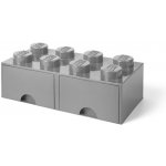 LEGO® úložný box 8 s šuplíkem 25 x 50 x 18 cm šedá – Hledejceny.cz