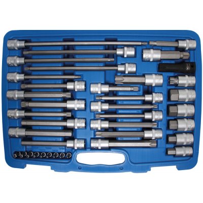 BGS Technic BGS Hlavice zástrčné 1/2" TORX, RIBE, TS, INBUS, XZN. Sada 38 dílů Sada nástrčných hlavic bgs 5184 speciální pro motorová vozidla 1/4" + 3/8" + 1/2" (38 dílů) – Zboží Mobilmania