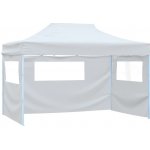 OMAXI 800516 Profesionální skládací party stan 3 bočnice 280x410x315 cm ocel bílý – Hledejceny.cz