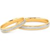 Prsteny iZlato Forever Snubní prstýnky z kombinovaného zlata se zirkonem šířka 3 až STOB328V