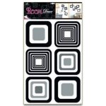 Room Decor Samolepky na zeď čtverce černé 60 x 42 cm – Zboží Dáma