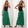 Dámská sukně Fashionweek Italská pohodlná dlouhá mikinová sukně s kapsami MAXI ZIZI267 zelená