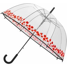 Vlčí máky 2 deštník dámský holový průhledný