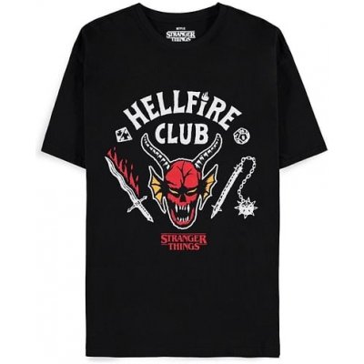 Difuzed Bioworld Europe tričko Stranger Things Hellfire Club černá