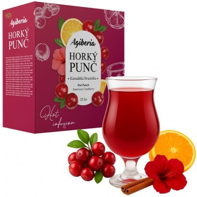 Agiberia Horký punč brusinka 25x20g – Zboží Dáma