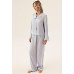 Esotiq Dámské pyžamo Ryann propínací Světle modrá – Zbozi.Blesk.cz