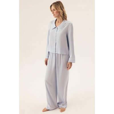 Esotiq Dámské pyžamo Ryann propínací Světle modrá – Zbozi.Blesk.cz