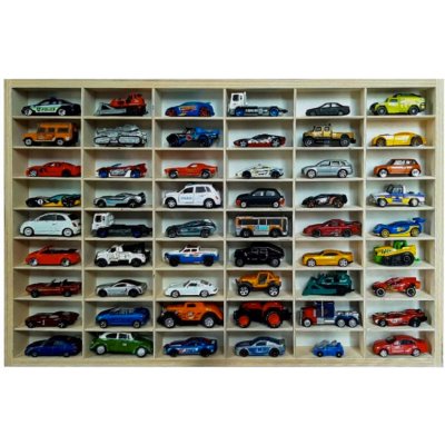 Kruzzel 21998 Dřevěná polička na autíčka na 54 ks – Zboží Dáma