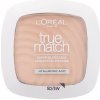 Pudr na tvář L'Oréal Paris True Match jemný pudr pro přirozený vzhled 5.D/5.W Dore Warm 9 g