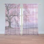 Sablio Záclony Růžový strom: 2ks 150x250cm – Hledejceny.cz