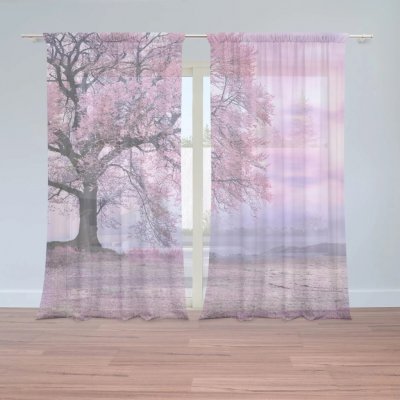 Sablio Záclony Růžový strom: 2ks 150x250cm – Hledejceny.cz