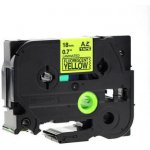 Kompatibilní páska s Brother TZ-C41/TZe-C41, signální 18mm x 8m, černý tisk/žlutý podklad – Zboží Živě