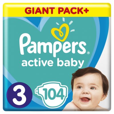 Pampers Active Baby 3 104 ks – Sleviste.cz