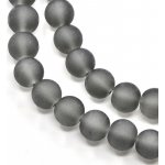 Matné korálky - šedé - ∅ 8 mm - 10 ks – Zbozi.Blesk.cz