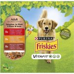 Purina Friskies Adult Multipack hovězí kuře & jehněčí v šťávě 24 x 100 g – Zbozi.Blesk.cz