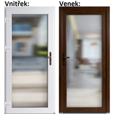 Soft Vchodové dveře 3/3 sklo Krizet zlatý dub/bílá levé 100 x 210 cm – Hledejceny.cz