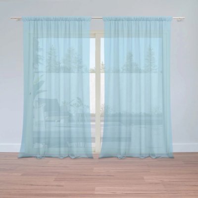 Záclony Blankytně modrá: 2 ks - 150x250 cm - Sablio – Hledejceny.cz