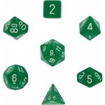 Chessex Sada 7 kostek zelená/bílá – Zbozi.Blesk.cz