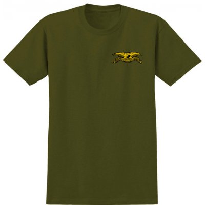 Antihero BASIC EAGLE CHEST MILITARY GREEN w/ YELLOW & BLA pánské tričko krátký rukáv – Hledejceny.cz