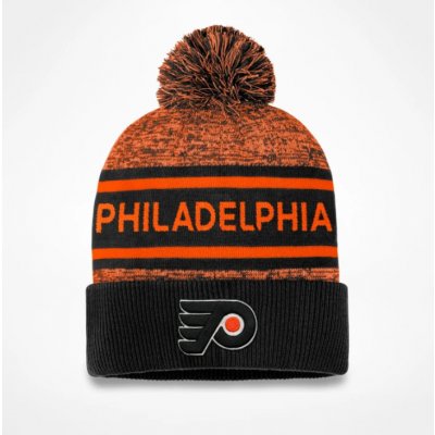 Fanatics pánská zimní čepice Philadelphia Flyers Authentic Pro Rink Heathered Cuffed Pom Knit – Hledejceny.cz