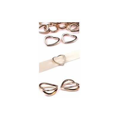 Dekorace SRDÍČKO zlaté - s průvlekem – Sleviste.cz