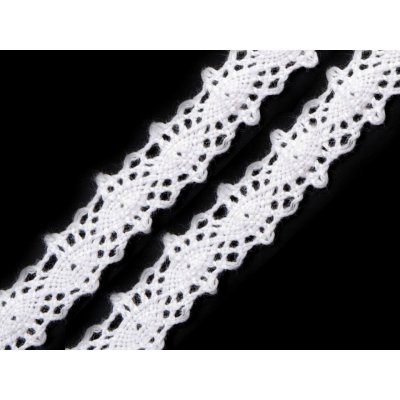 Bavlněná krajka / vsadka paličkovaná šíře 12 mm Varianta: 5 bílá, Balení: 27 m 30868/19783/131690 – Zboží Dáma