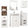 Koupelnový nábytek zahrada-XL 5dílná sada koupelnového nábytku masivní dřevo bílá