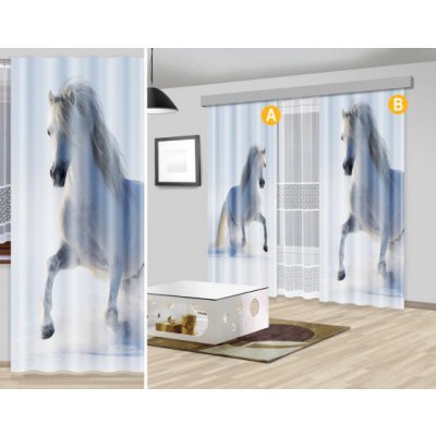 Závěs Bílý kůň - A závěs - 250cm x 140cm – Zboží Mobilmania