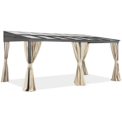 Garden Point Tarragona se závěsy Hliníková stříška na terasu 4 x 6 m – Zboží Mobilmania