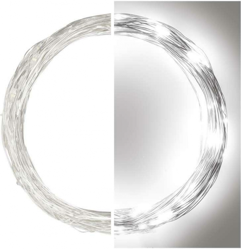 Emos D3C01 LED řetěz nano stříbrný studená bílá 10m