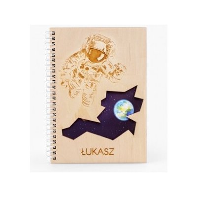 Dřevěný zápisník, dřevo, Astronaut - 135465 – Hledejceny.cz