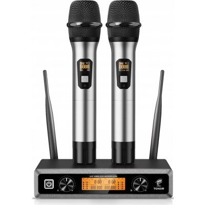 2x Profesionální bezdrátový karaoke mikrofon TONOR TW820 s přijímačem – Zboží Mobilmania