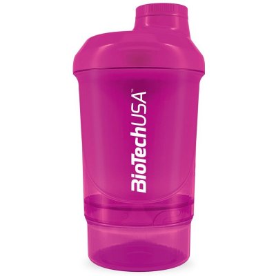 BioTech USA shaker Nano růžová 300 ml + 150 ml – Sleviste.cz