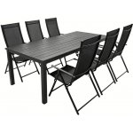 Vikio Zahradní set 190x90 pro 6 osob V137-190 černá – Hledejceny.cz