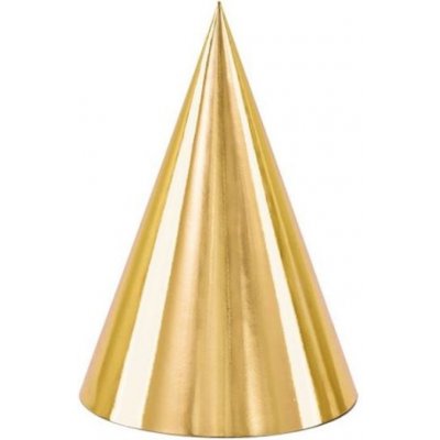 PartyDeco Párty kloboučky zlaté 6ks – Zboží Dáma