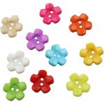 Pro Háčkování Knoflíky kytička, 14 mm, balení 10 ks, mix barev – Zboží Mobilmania