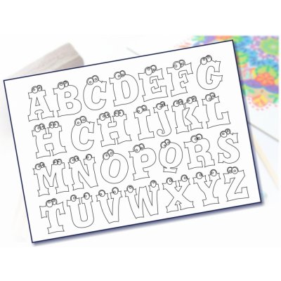 Radost v písku Šablona na pískování abeceda A4 210 x 297 mm – Hledejceny.cz