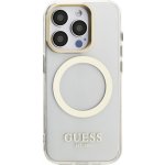 Guess IML Gold Outline kryt s výklopným stojánkem a MagSafe pro iPhone 15 Pro Max - čirý 57983125104 – Zboží Mobilmania