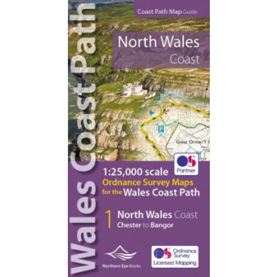 North Wales Coast Path Map - 1:25,000 scale Ordnance Survey mapping for the Wales Coast Path ()(Paperback / softback) – Hledejceny.cz