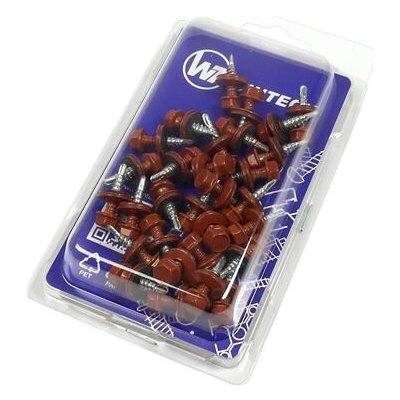 Střešní šroub + EPDM 4,8 x 20 RAL 8004 - bronzová hnědá - Balení 30 ks – Zboží Mobilmania