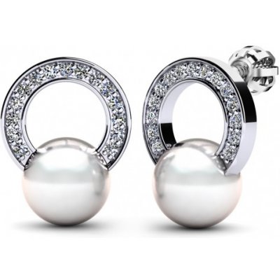 Couple Elegantní perlové náušnice Fancy v bílém zlatě se zirkony 4585026-0-0-91 – Zbozi.Blesk.cz
