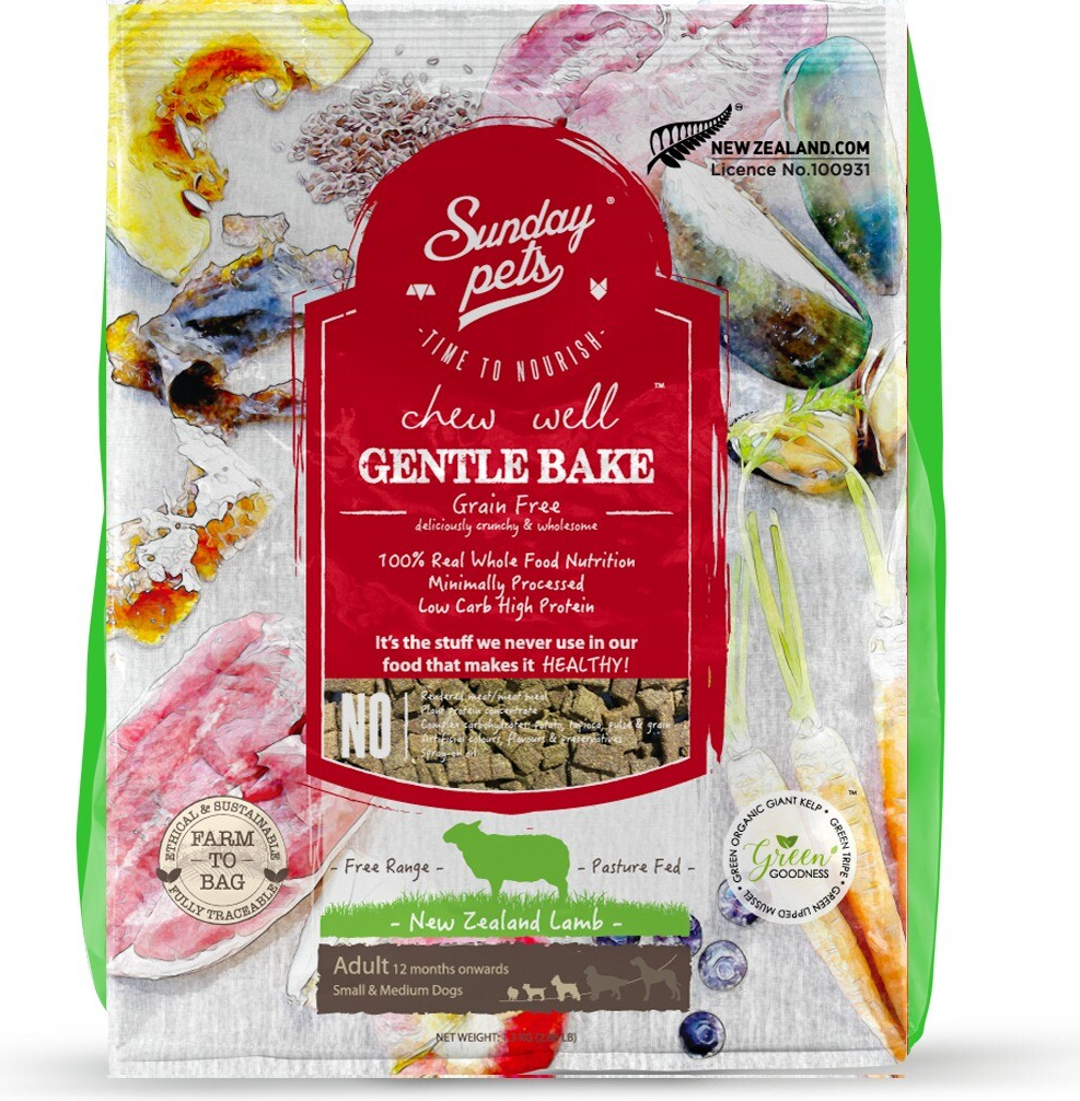 Sunday Pets Gentle Baked Grain Free Lamb Adult Small & Medium 1,3 kg