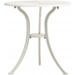 OMAXI 205846 Zahradní stůl bílý 62 x 62 x 65 cm litý hliník – Hledejceny.cz