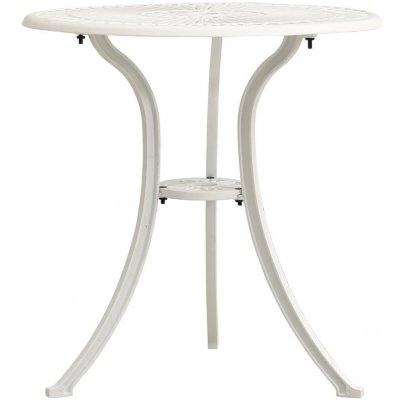 OMAXI 205846 Zahradní stůl bílý 62 x 62 x 65 cm litý hliník – Hledejceny.cz