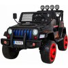 Elektrické vozítko Ramiz Jeep Raptor 4x4 kožená sedačka 2 místné černá s plameny