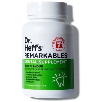 Dr.Heff's remarkables dental supplement zubní pastilky mátové 75 ks – Hledejceny.cz