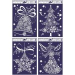 Okenní folie s glitrem obrázky z vloček 27x20cm – Zboží Mobilmania