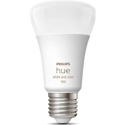 Philips HUE Chytrá LED stmívatelná žárovka HUE s funkcí RGB, E27, A60, 9W, 1100lm, teplá bílá-studená bílá – Zbozi.Blesk.cz