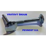 Šroub vratový M8 x 40 mm - pevnost 8.8. Zinek bílý, DIN 603 – Hledejceny.cz